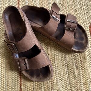 Birkenstock Arizona Havana Leather Terracotta sole 39